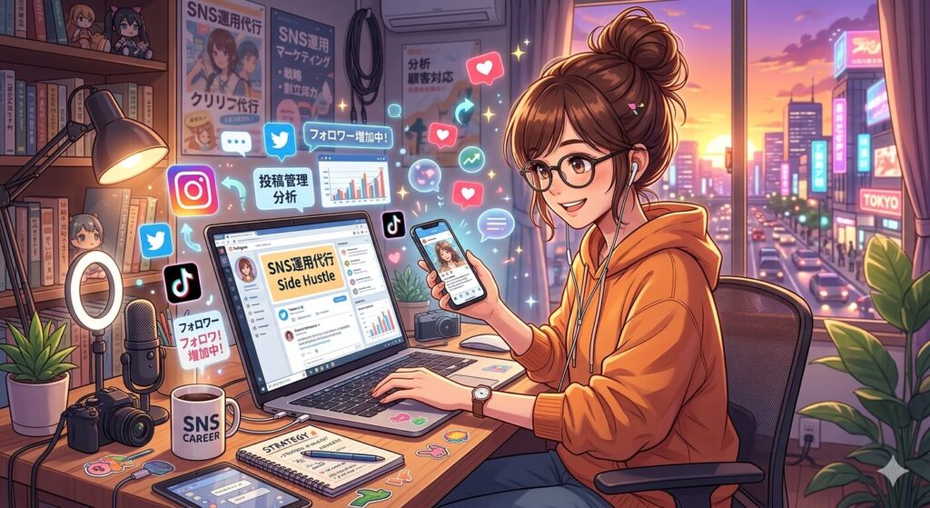 第3位：SNS運用代行（Instagram・TikTokなど）