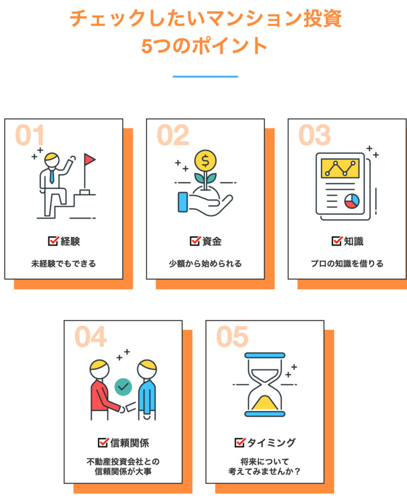 チェックしたいマンション投資5つのポイント