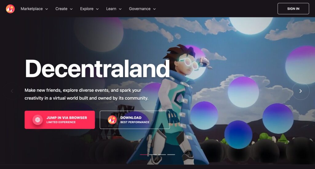 2. ディセントラランド（Decentraland）