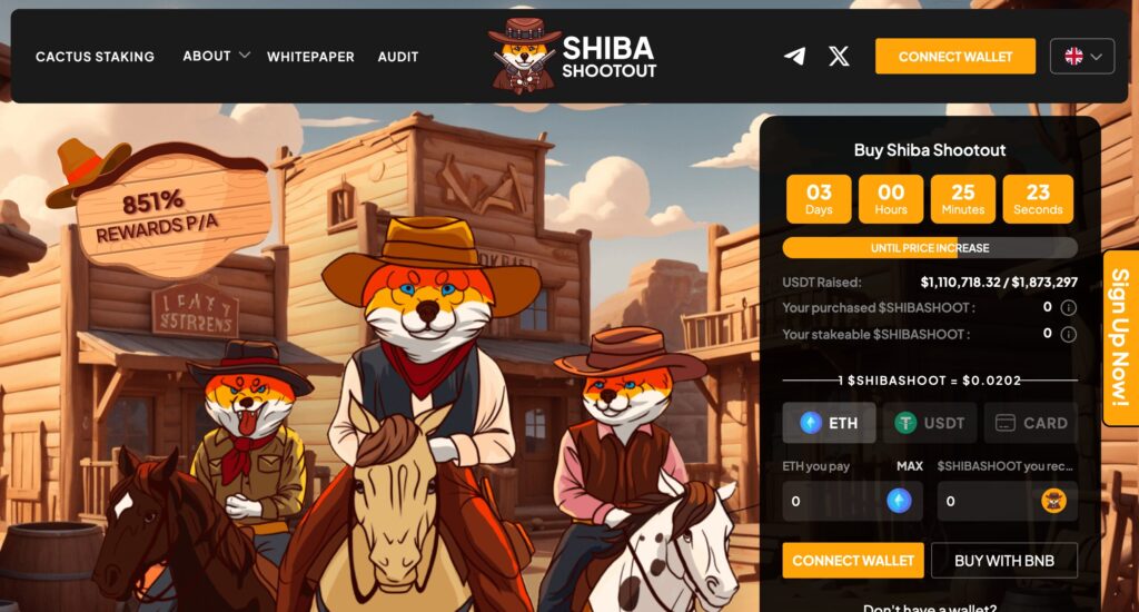 3. Shiba Shootout (SHIBASHOOT)