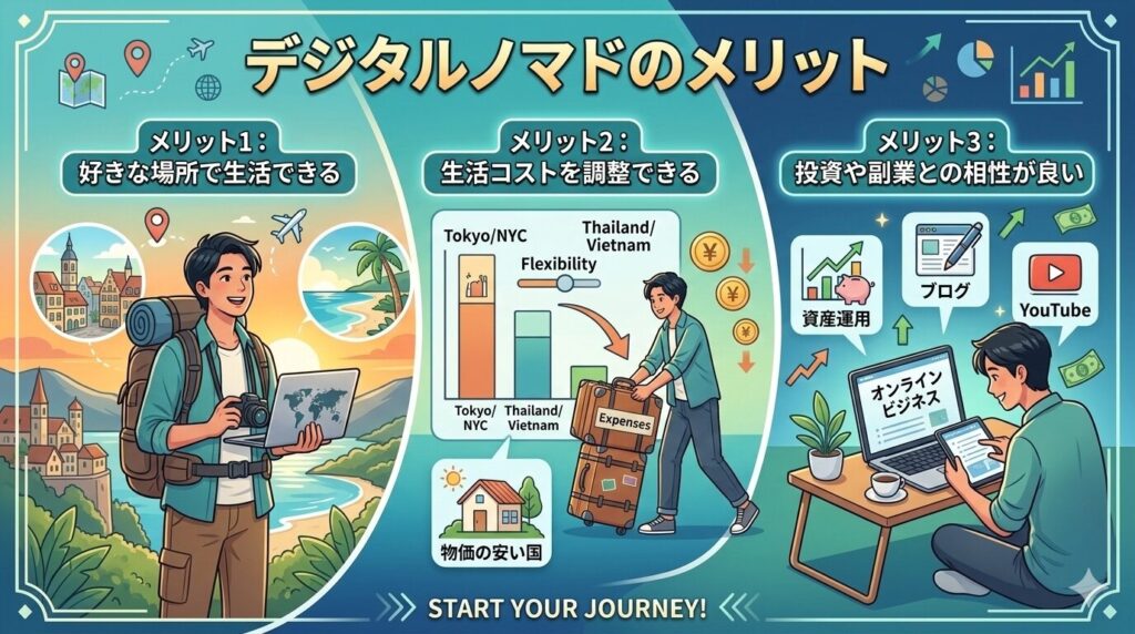 好きな場所で生活できる