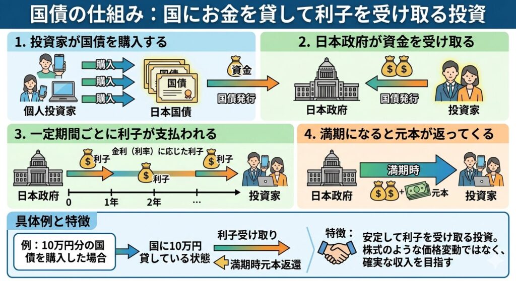 国債とは「国にお金を貸す投資」
