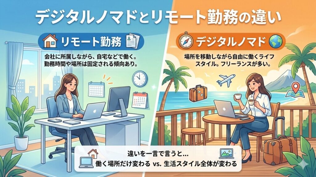 デジタルノマドとの違い