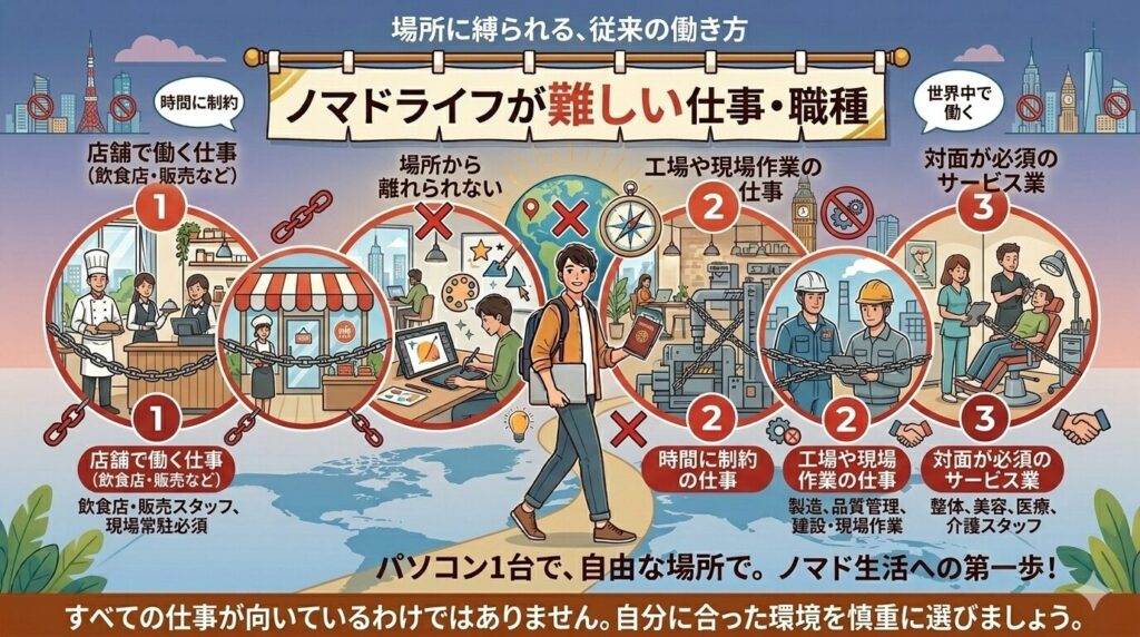 ノマドライフが難しい仕事