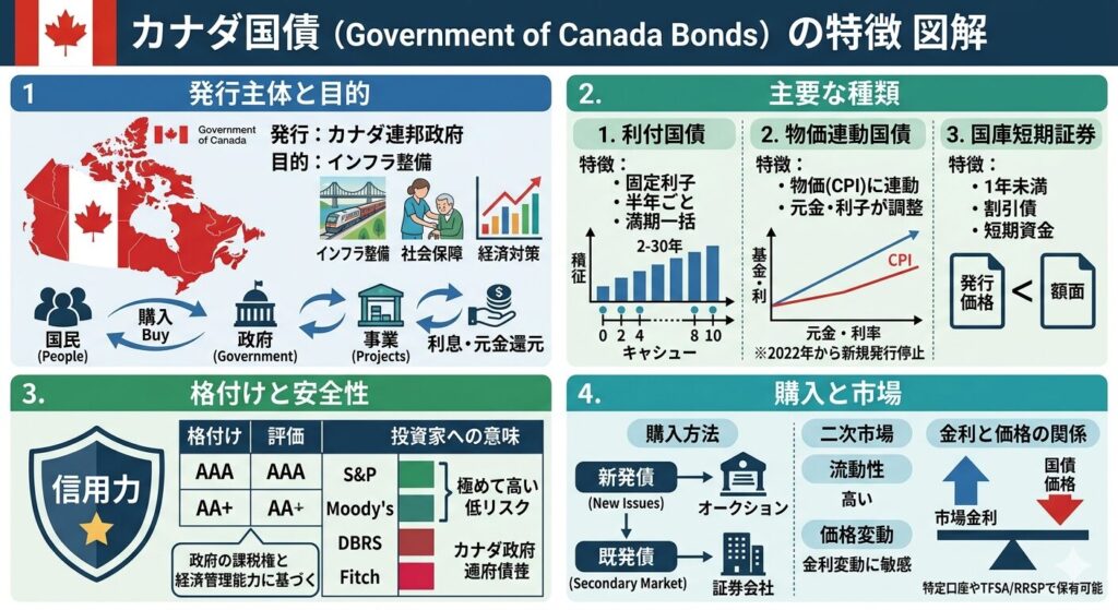 カナダ国債とはカナダ政府が発行する債券