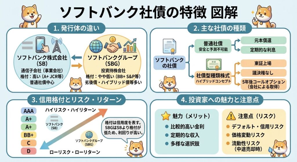 ソフトバンク社債の特徴