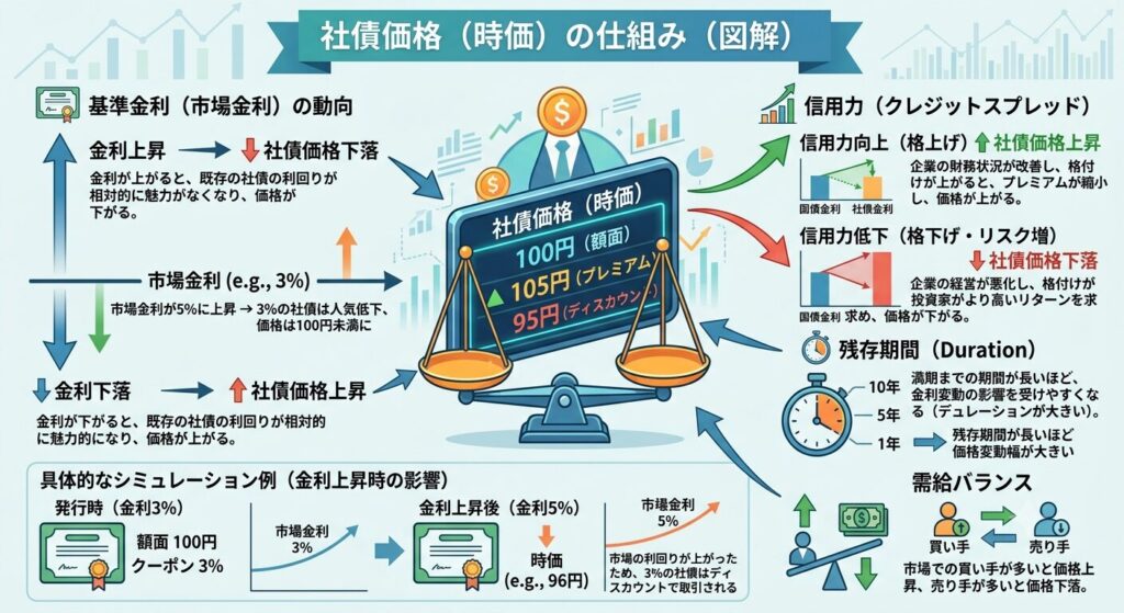 ■社債価格（時価）の仕組み