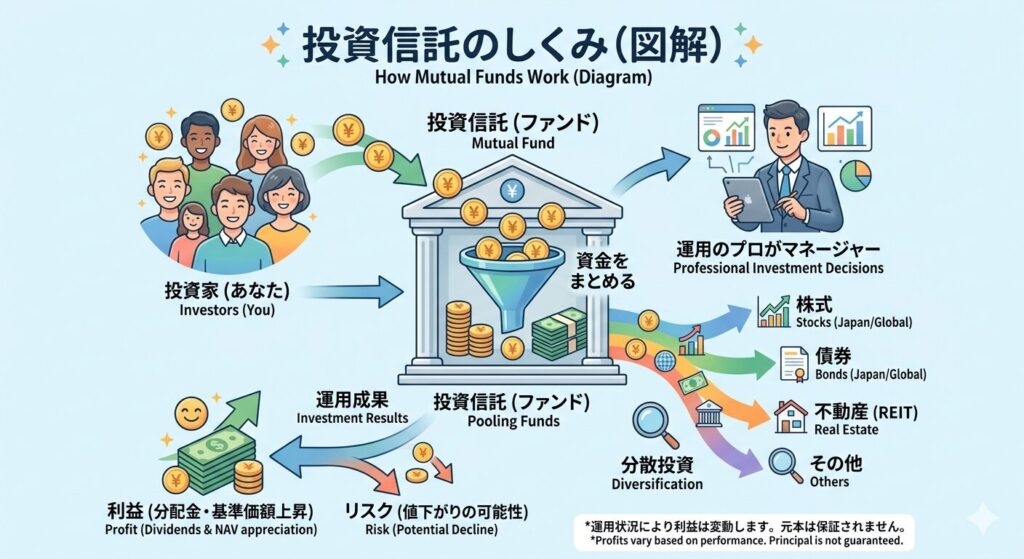 ① 一番簡単！「投資信託（インデックスファンド）」でまるごと投資