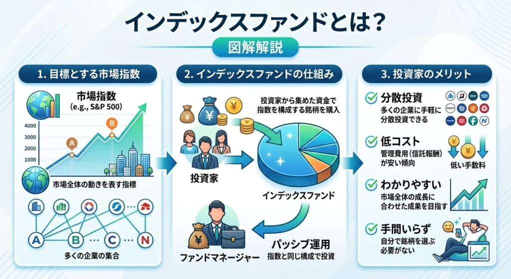 1. 手軽にまるごと投資!おすすめインデックスファンド(投資信託)