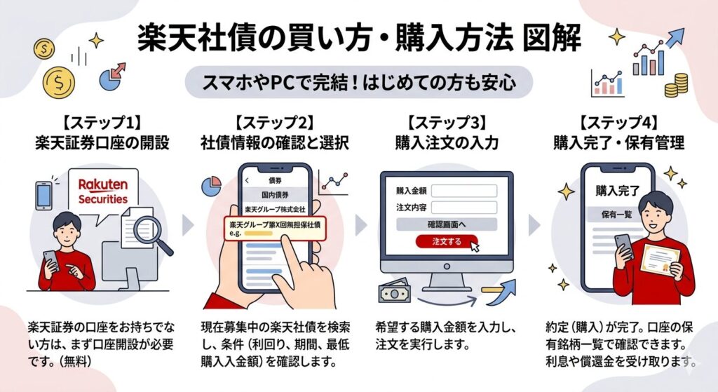 ■ 楽天社債の基本的な購入手順