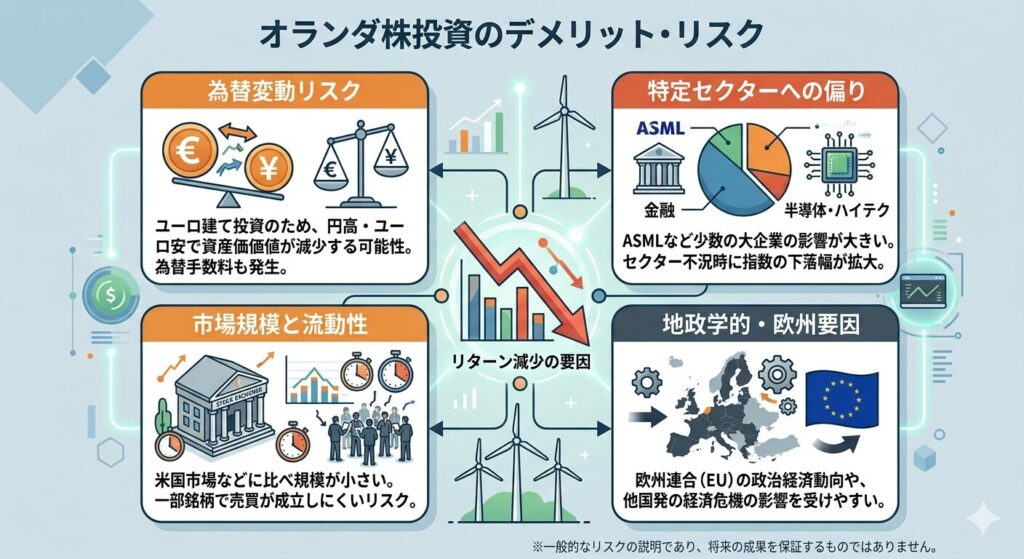 1. 為替リスク(ユーロ/円)がある