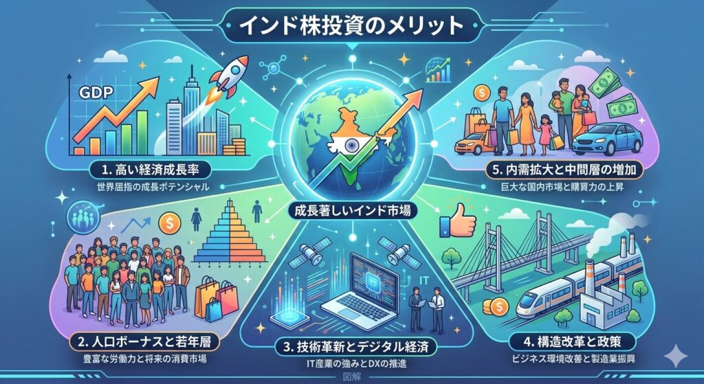 ■インド株の主なメリット