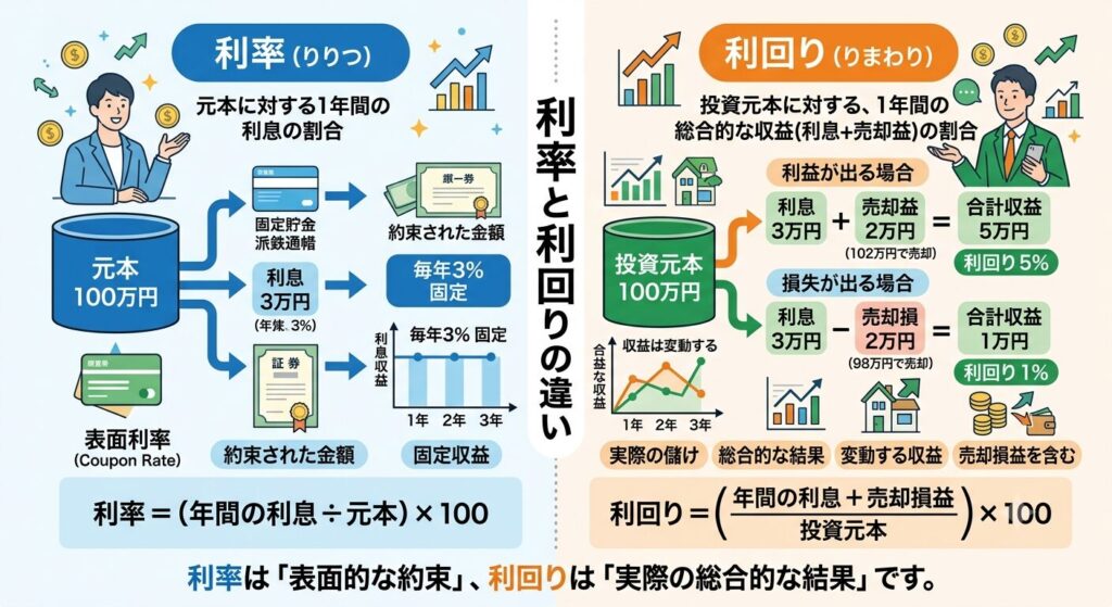 ■利率と利回りの違い