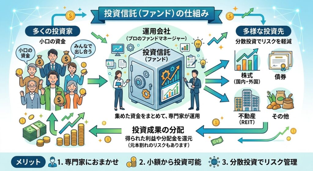 ① 投資信託（ファンド）でコツコツ積立投資